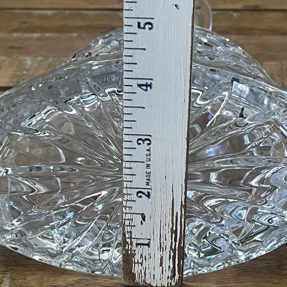 Vintage Bell Shaped Heavy Cut Glass Crystal Liquor Decanter 13